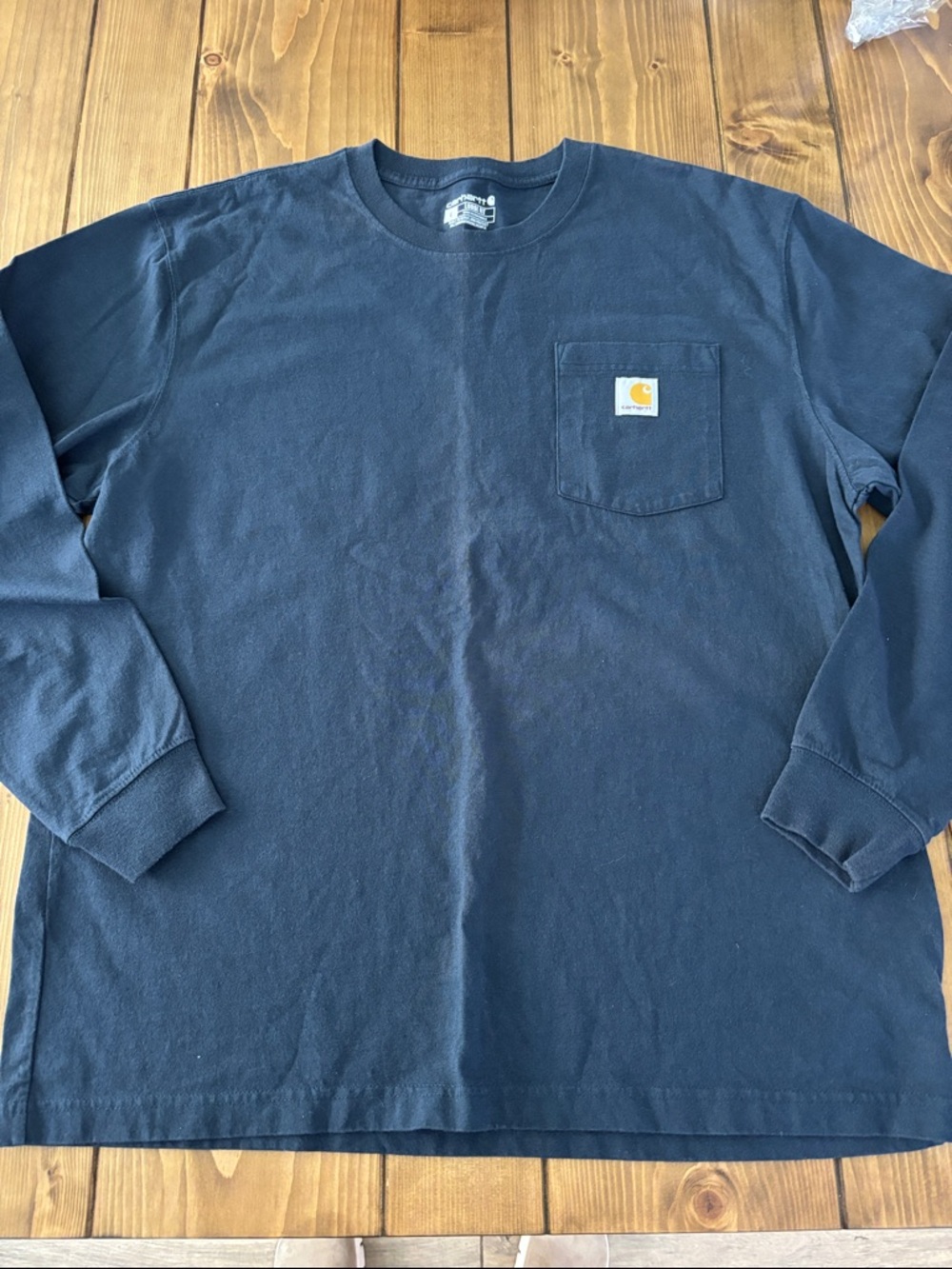 Carhartt Dark Navy Loose Fir Long-Sleeve Pocket Shirt